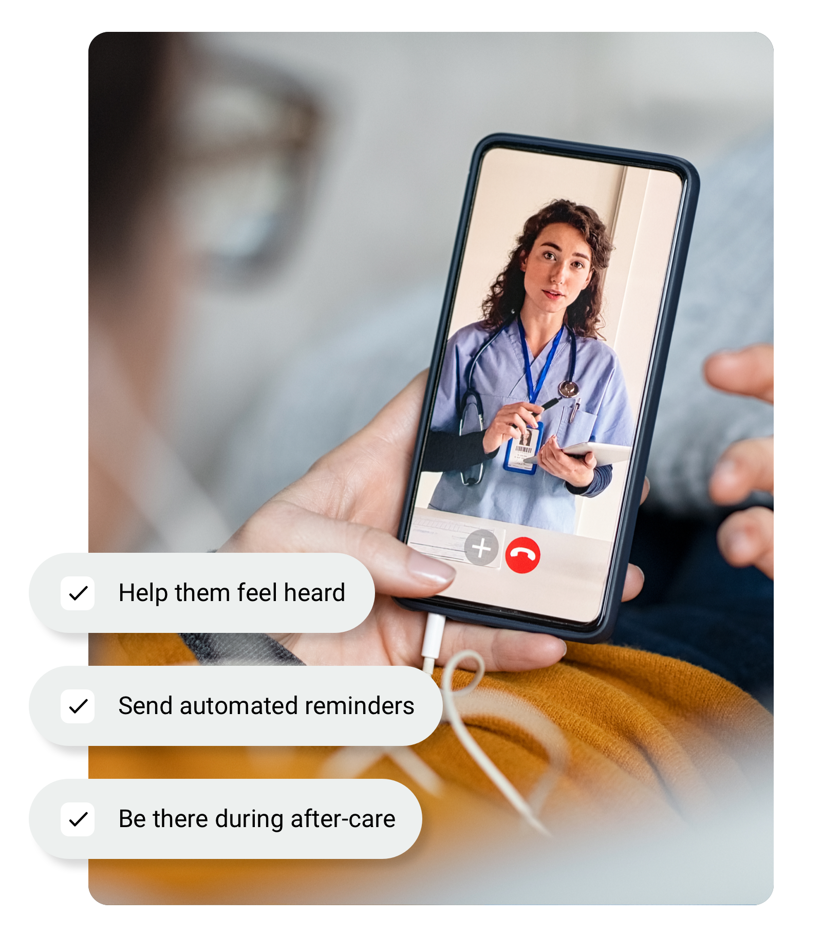 Healthcare professional using the RingCentral app to enhance care and collaborate better