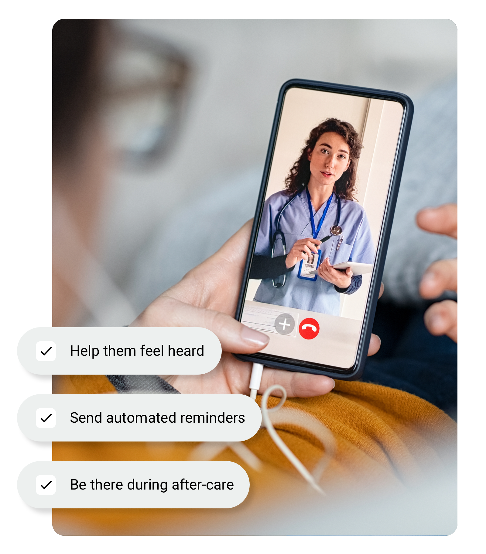 Healthcare professional using the RingCentral app to enhance care and collaborate better