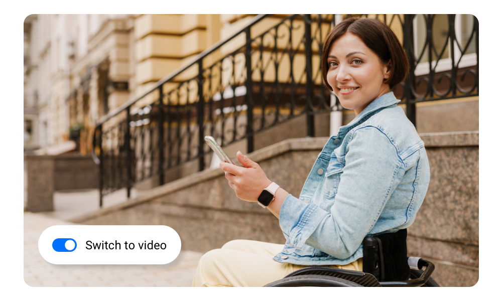 An NDIS customer using cloud telephony services for care management and daily communications