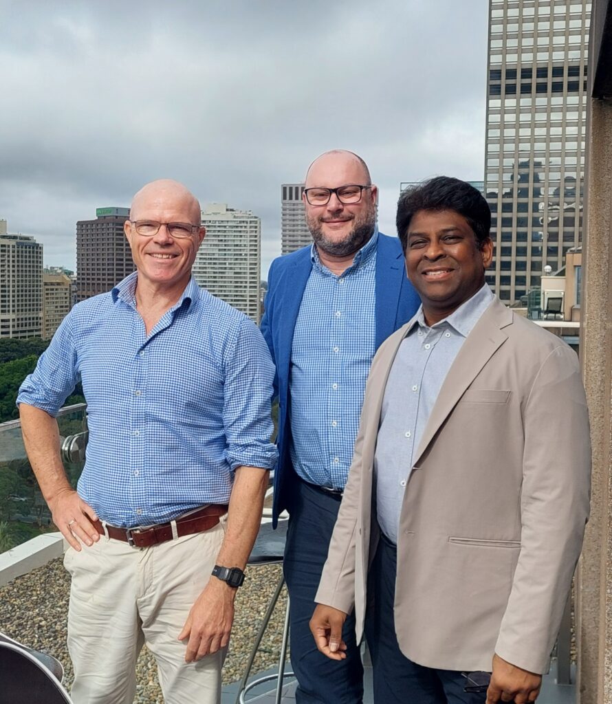 Andrew Olsen from Donnabrook with Kore.ai’s Australian Representative and Executive Vice President during partnership meeting.