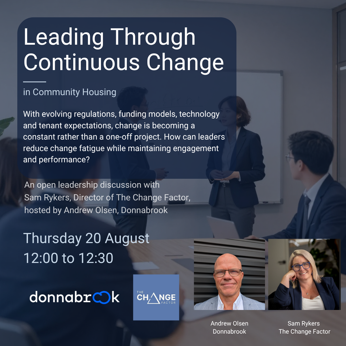 Leading Through Continuous Change in Community Housing webinar with Sam Ryker and Andrew Olsen